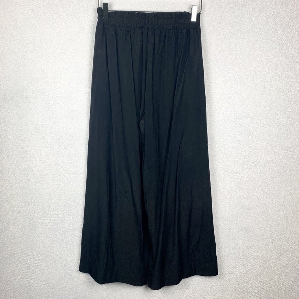mer sea | Tulum Wide Leg Lightweight Pant Black - Picture 2 of 7
